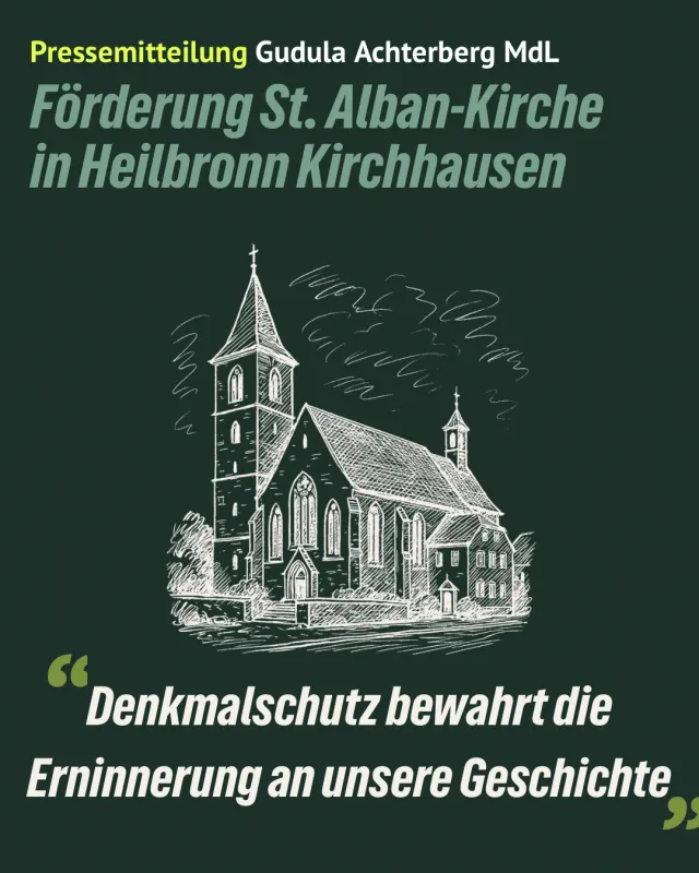 Land fördert Instandsetzung des Turms St. Alban-Kirche in Kirchhausen