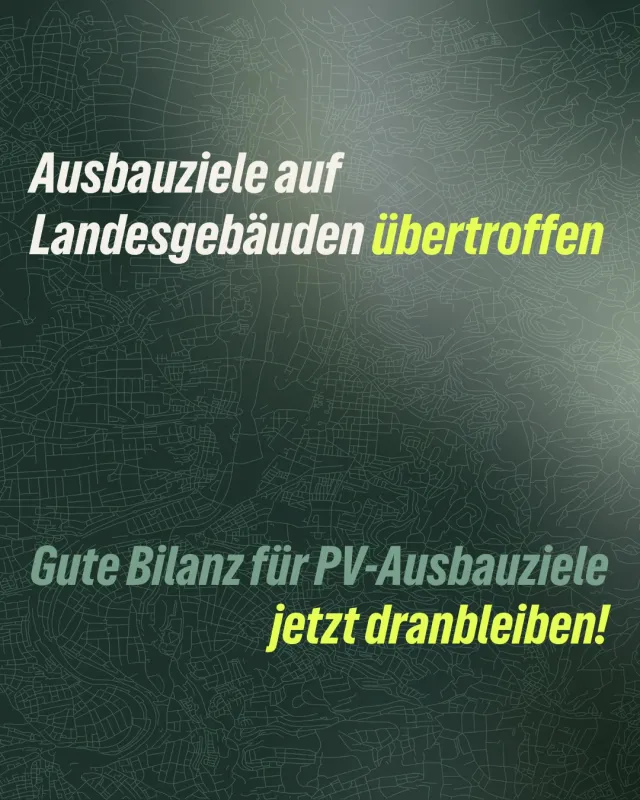 Ausbauziele auf Landesgebäuden übertroffen
